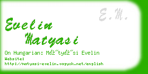 evelin matyasi business card